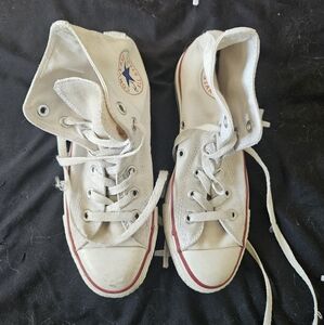 Converse White High-Top Canvas Sneakers